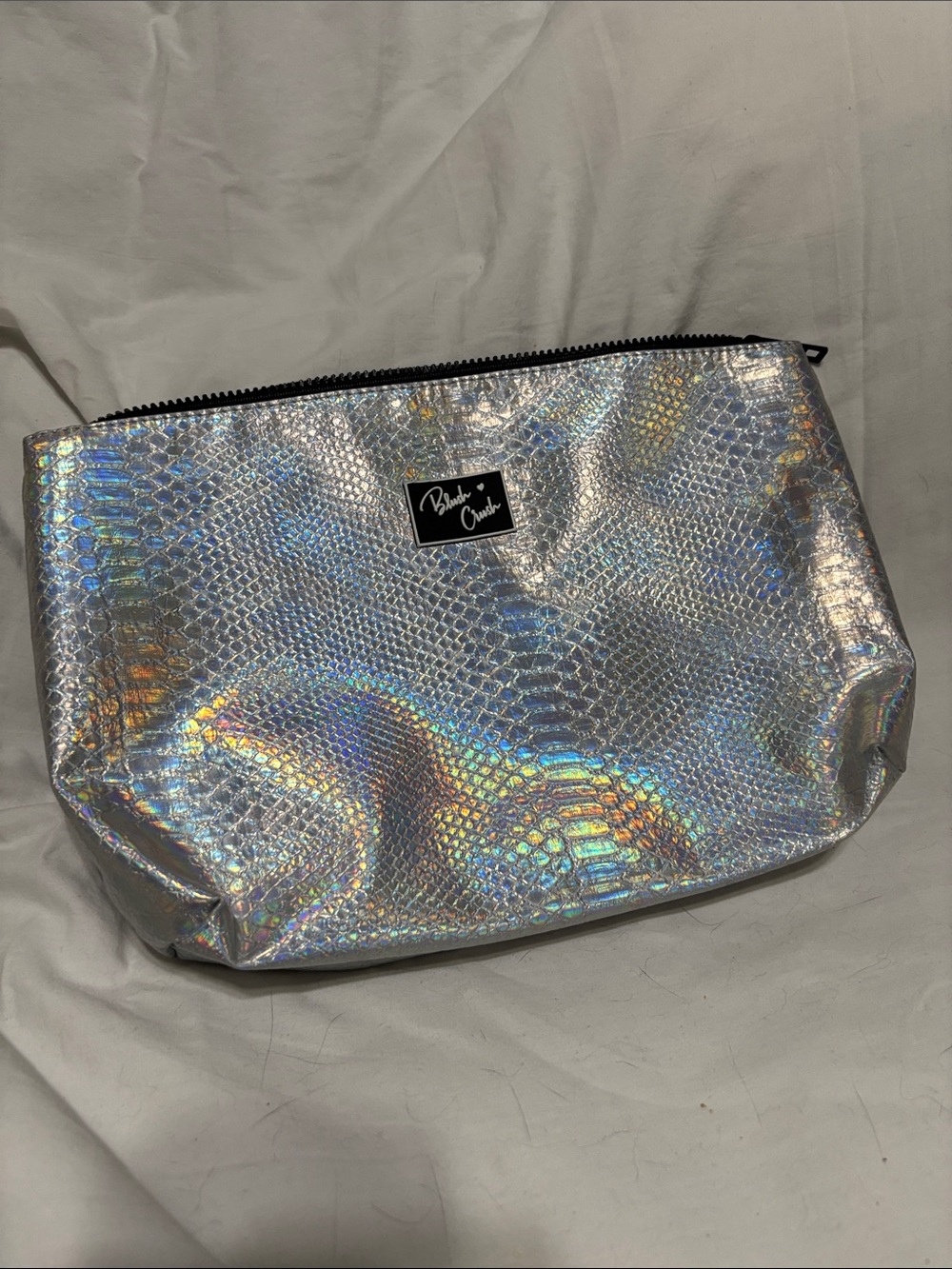 Iridescent cosmetics/catch all zipper bag